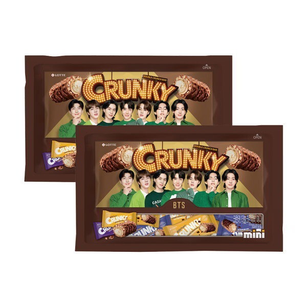 【防弾少年団】BTS x Crunky Chocolate クランキー ダブルクランチバー ミニ513g x2個 限定版