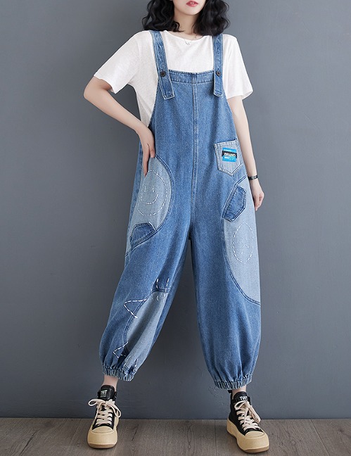 オールインワン ノースリーブ 切り替え 体型カバー デニム 大きいサイズあり大きいサイズ レディース 春夏 スカート パンツ ガウチョ ドレス サロペット ロンパース all-in-one