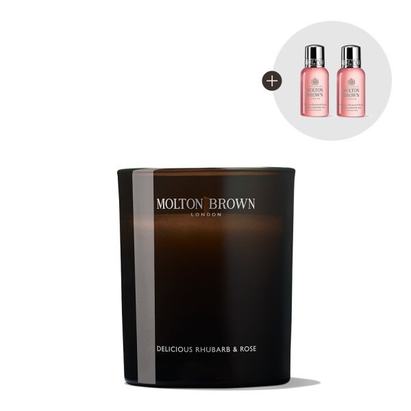 【MOLTON BROWN】 モルトンブラウン デリシャス ルバーブ ローズ シグネチャー キャンドル 190g 【贈呈品なくなり次第贈呈終了】