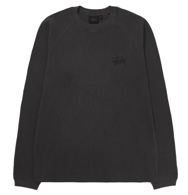 Raglan Thermal LS Crew Washed Black