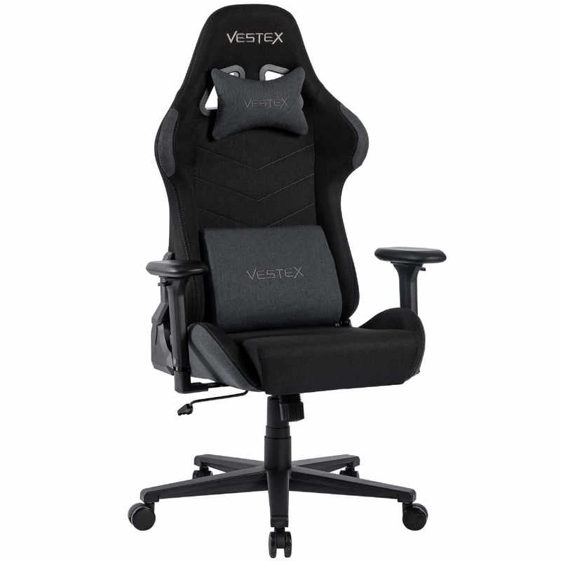 ルームワークス　ゲーミングチェア ［W720xD720xH1205～1275mm］ VESTEX S1シリーズ(フットレストなし) ブラック　VES-S1BK