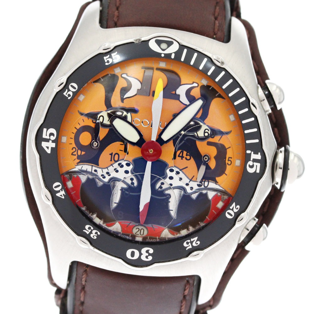 コルム CORUM 285.180.20 バブルタイガー ダイブボンバー デイト クロノグラフ 自動巻き メンズ _876560【中古】