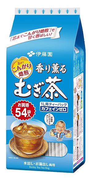 伊藤園 香り薫るむぎ茶 ティーバッグ 7.5g54袋 10個 デカフェノンカフェイン