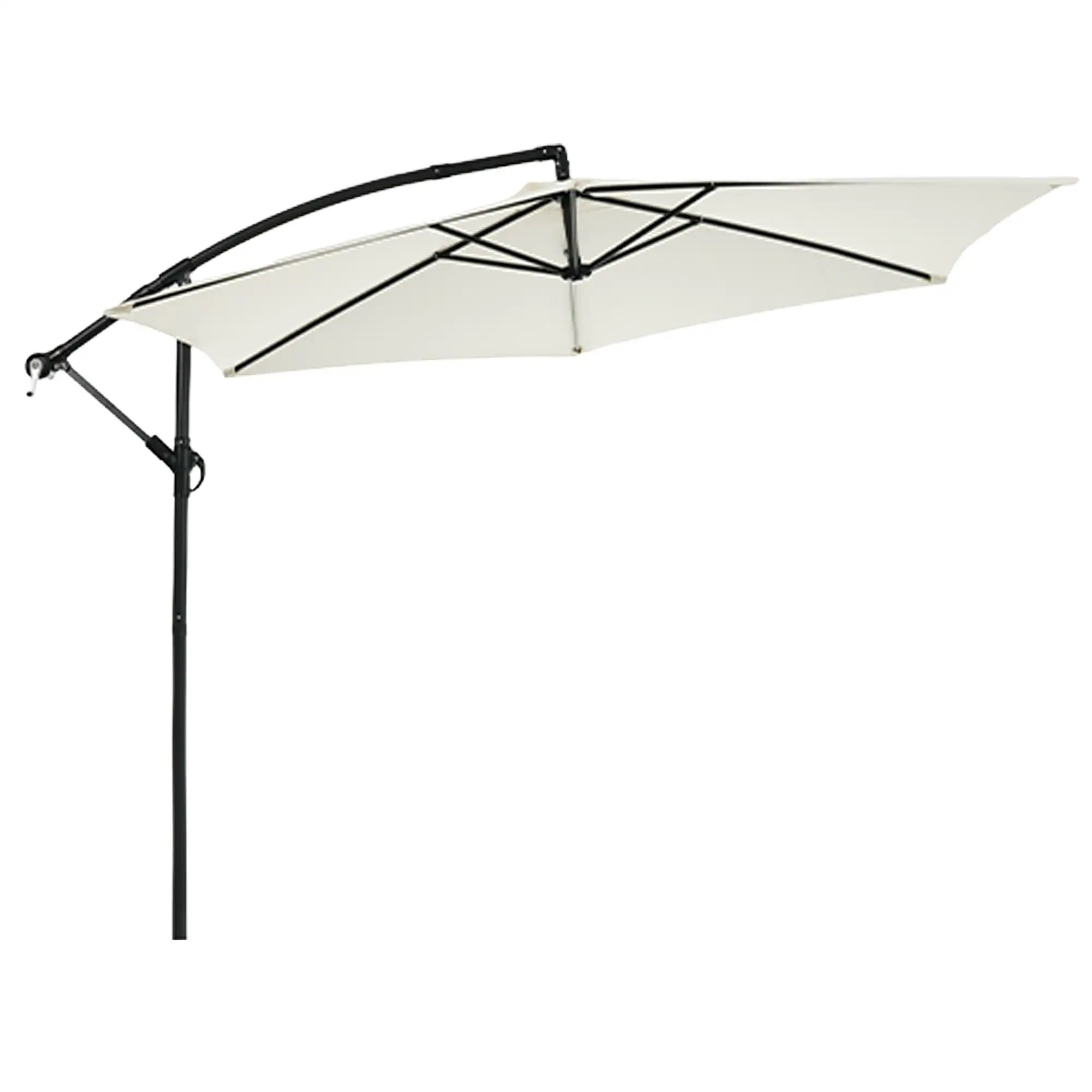 1868【ベージュ】パラソル単体 直径300cm 30+UPF紫外線対策 角度調整 パラソルセット ベース パラソル ガーデンパラソル