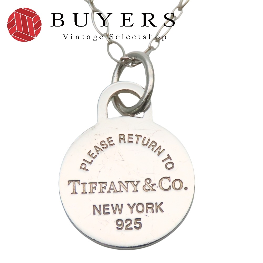 中古 ネックレス リターントゥ ラウンドタグ シルバー925 約8.2g シルバー プレート ペンダント アクセサリー レディース 女性