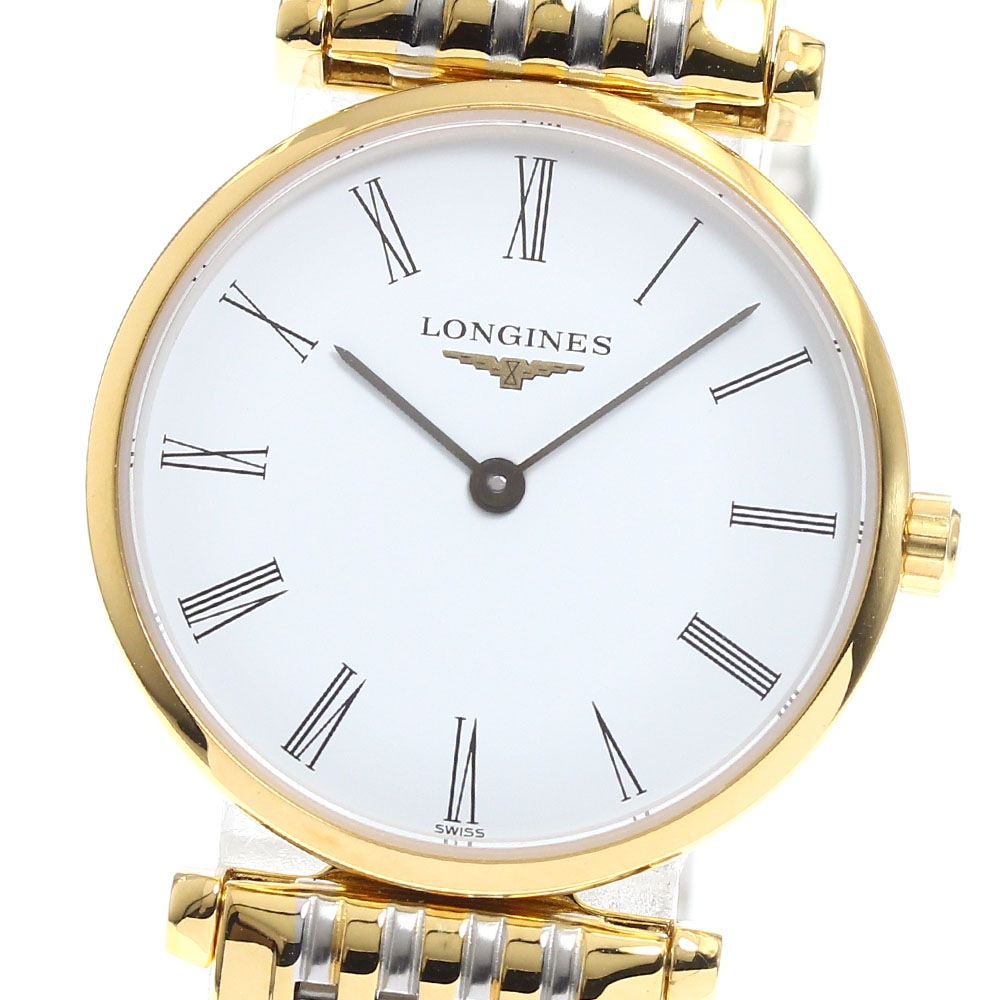 ロンジン LONGINES L4.209.2 グランドクラシック クォーツ レディース 良品 保証書付き_905504【中古】