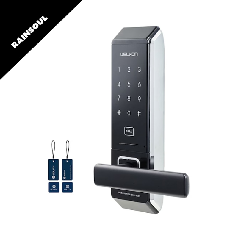 ソリティ ウェルコム スマート 穴あけなし 取っ手付き ドアロック WTS700