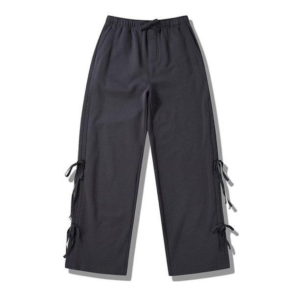 裏起毛ストリングポイント 女性 ワイドパンツ JQ1TSF971DG