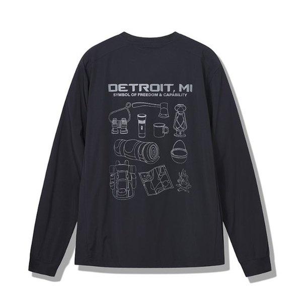 機能性長袖男女共用スウェットシャツ JQ8TSU041BK