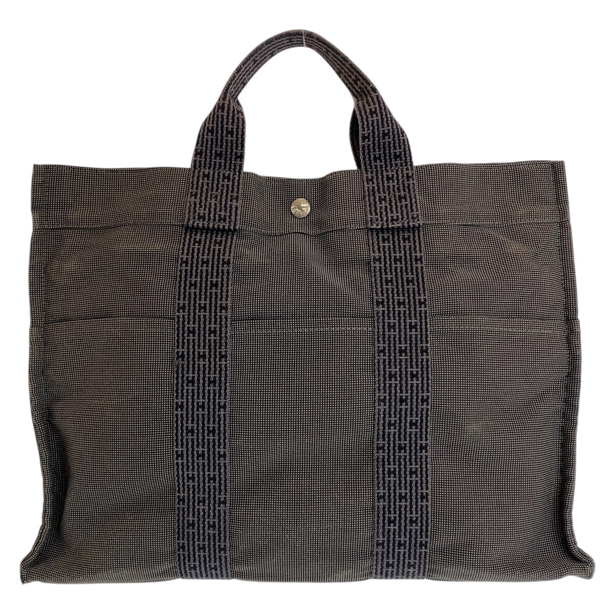 エールラインMM グレー シルバー金具 キャンバス トートバッグ ハンドバッグ レディース 506804