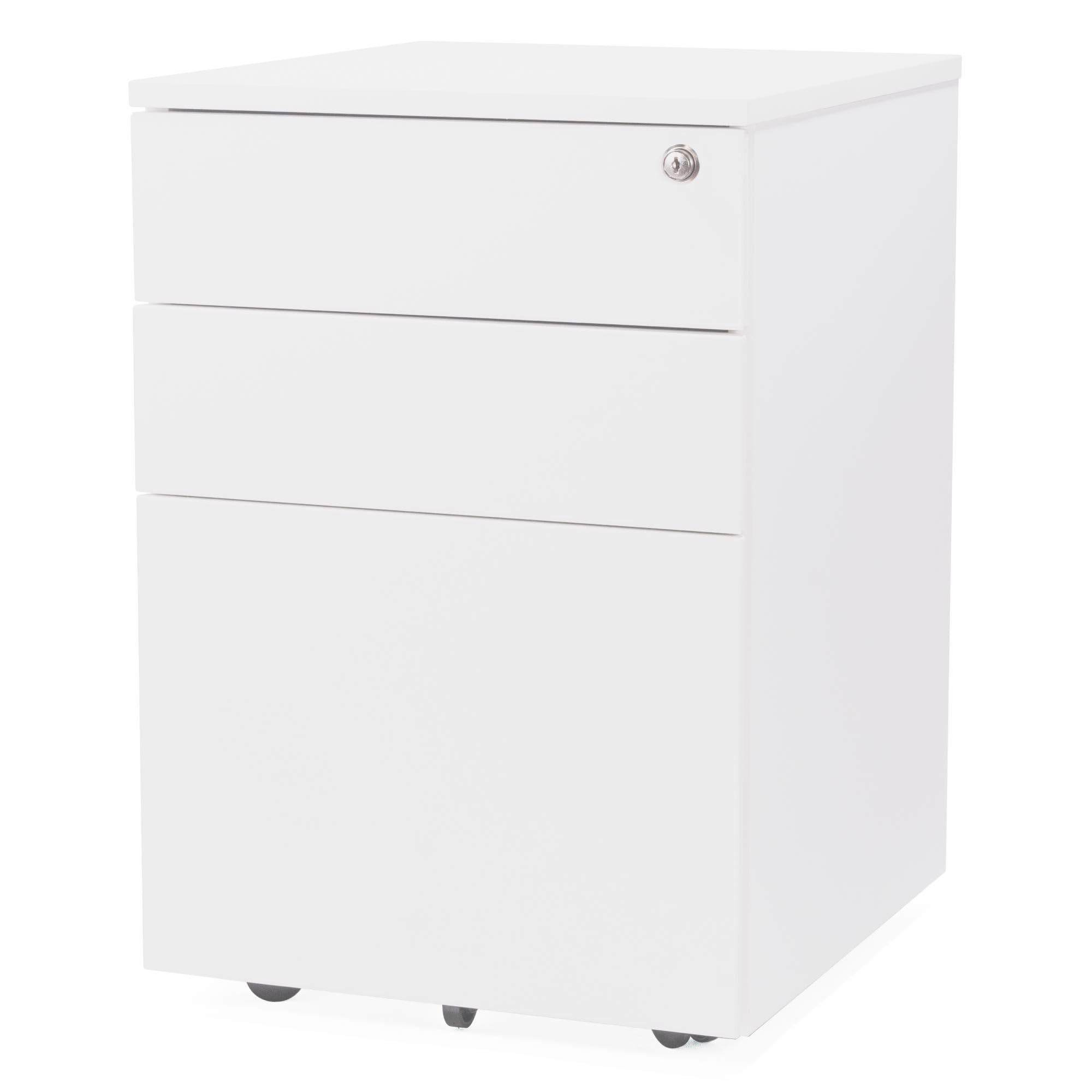 イトーキ サリダPSワゴン ホワイト キャスター付きデスクワゴン 【寸法:幅40cm×奥行44cm×高さ59.5cm / 重量23kg / 引出し前面フラット・ミニマルデザイン/キ 62900