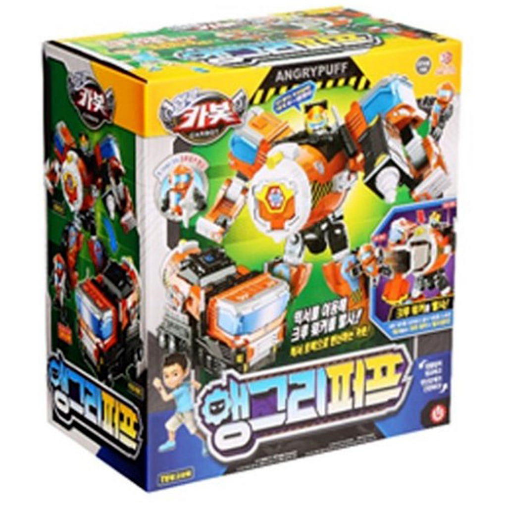 ハローカーボット アングリーパフ ミキサートラック 変形ロボットカー シューティングクルー おもちゃ