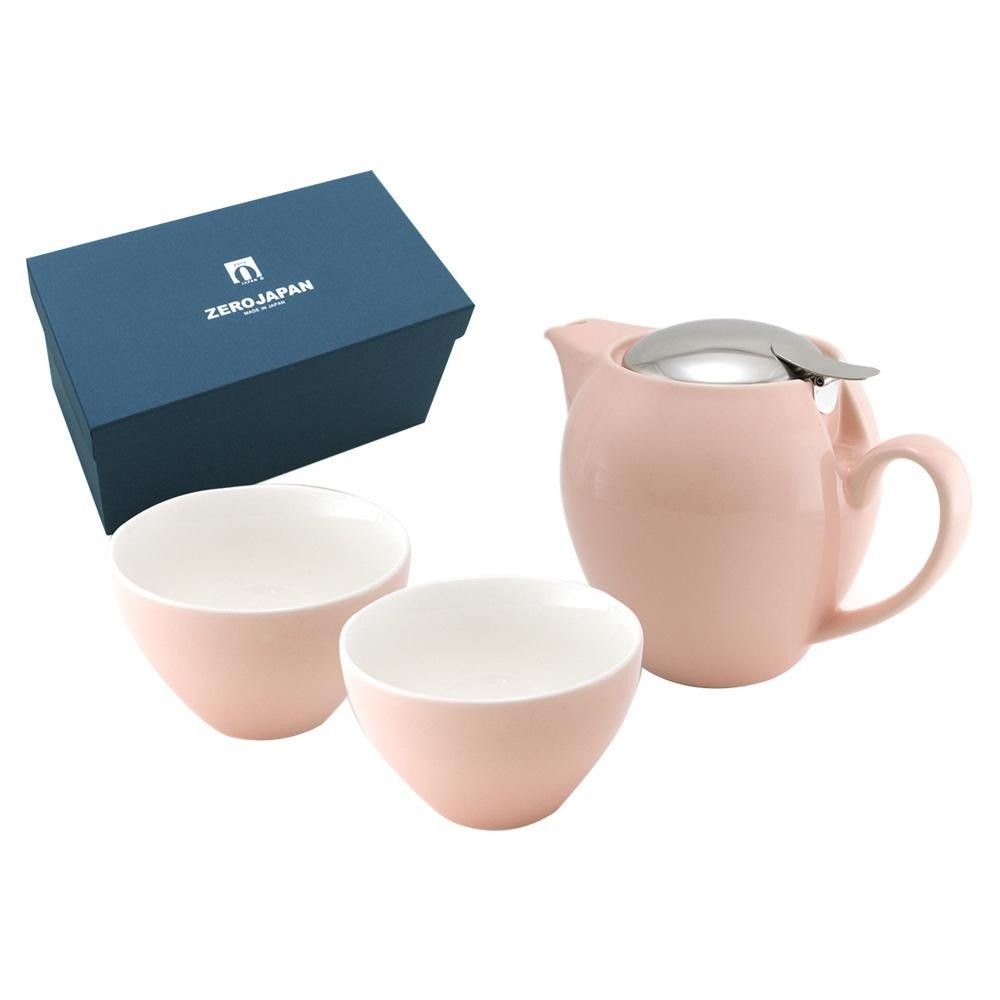 ZEROJAPAN（ゼロジャパン） ユニバーサルティーポット4人用+ティーカップワイドx2 ZG-003 PI/ピンク