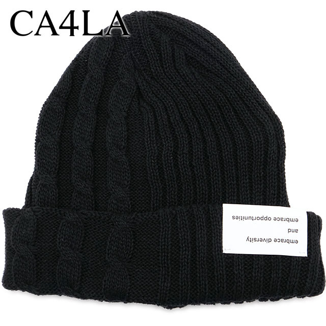 メール便 ニットキャップ [AKM00097] MIXED SS KNIT メンズ 帽子 ニット帽 ビーニー フリーサイズ BLACK 正規取扱店