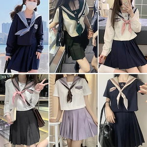 制服海兵風妹服スカート制服クラスセーラー服学生服関西襟学院風