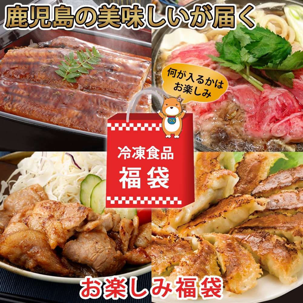 お楽しみ福袋B(5品以上) 鹿児島の美味しいが届く! 福袋 詰め合わせ うなぎ蒲焼 うなぎの蒲焼 燻製うなぎ 白焼き 特大 黒毛和牛 しゃぶしゃぶ 黒豚 餃子 ロース 味噌漬け 鶏 ハラミ ミンチ