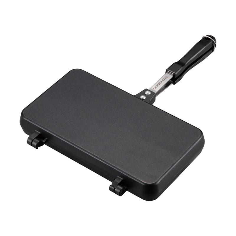 CAPTAIN STAG キャプテンスタッグ キャストアルミ ダブルサンドトースター ウェーブ トレッキング キャンプ用品 調理用具 UG3081 UG3081