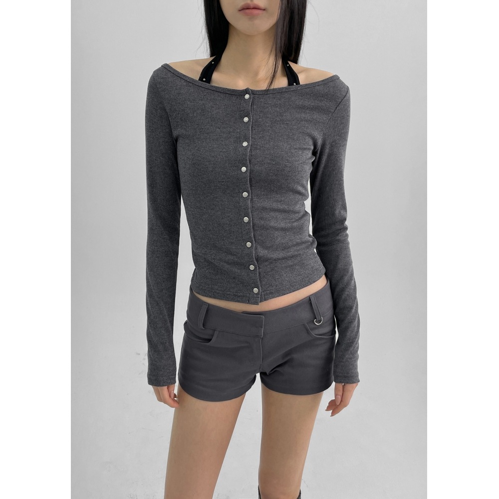 ブラックアップ [春新品] [MADE] メディスタッズボートネックカーディガン