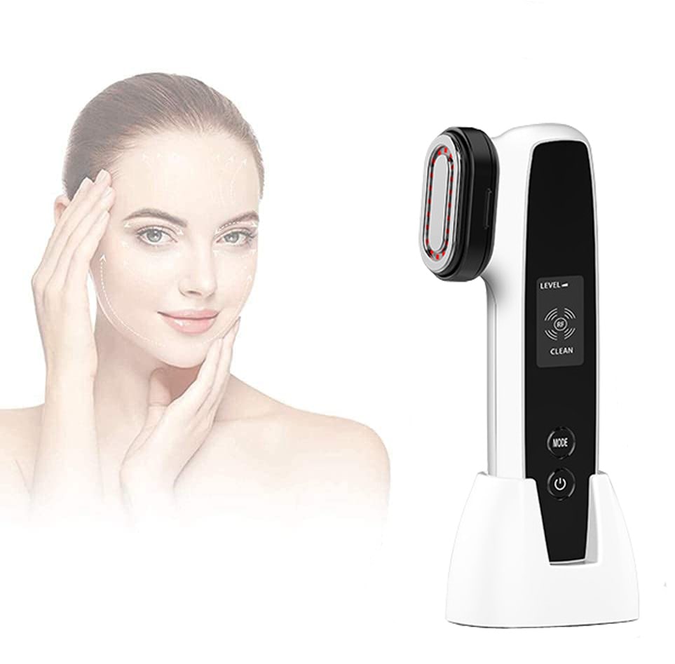 射頻美顔器 目元ケア 温熱振動 イオン導入 浸透 毛穴ケア 美肌 小顔 保湿 フェイスケア