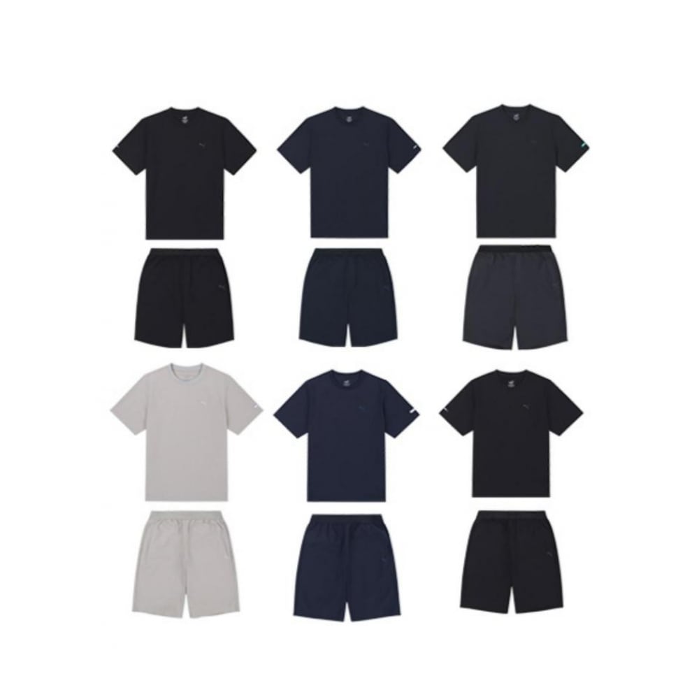 プーマハイテクショートスリーブ+ショーツ 2ピースセットメンズ&ウィメンズチョイス 1