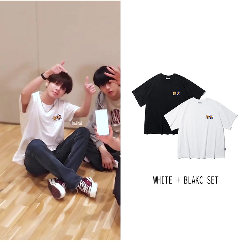 [TXT テヒョン着用] Double logo T-shirt 2PACK