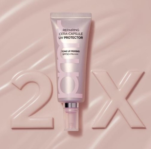 [New] リペアリング セラカプセル UVプロテクター トーンアップ プライミング 日焼け止め 40ml+40ml