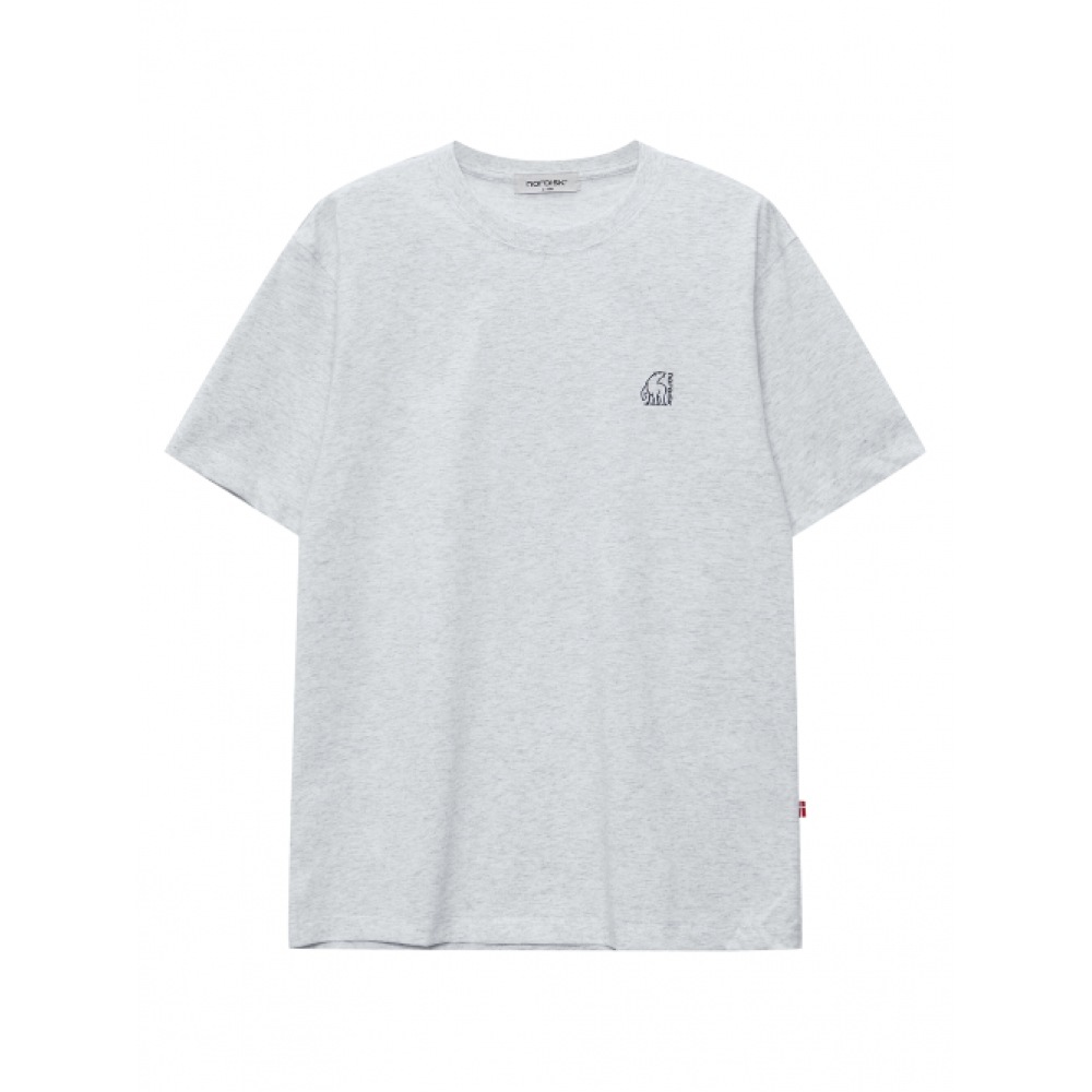 ノルディスクスモールホッキョクグマショートスリーブ Tシャツ-U_MELANGE L/グレー