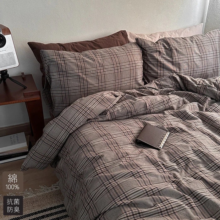 布団カバー 綿100％ シングル 3点4点セット チェック掛け布団カバー 素肌にやさしい かわいい おしゃれ 羽毛布団カバー セミダブル ふとんかばー 敷布団カバー 寝具カバーセット カバーセット ベ