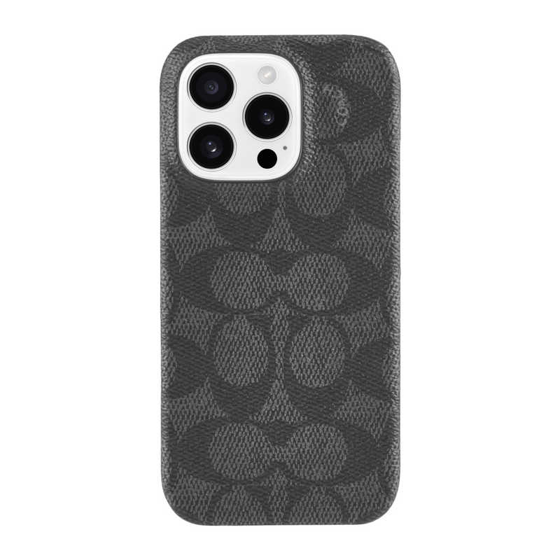 COACH　iPhone 16 Pro Coach Slim Wrap Case - Signature Charcoal　CH054096