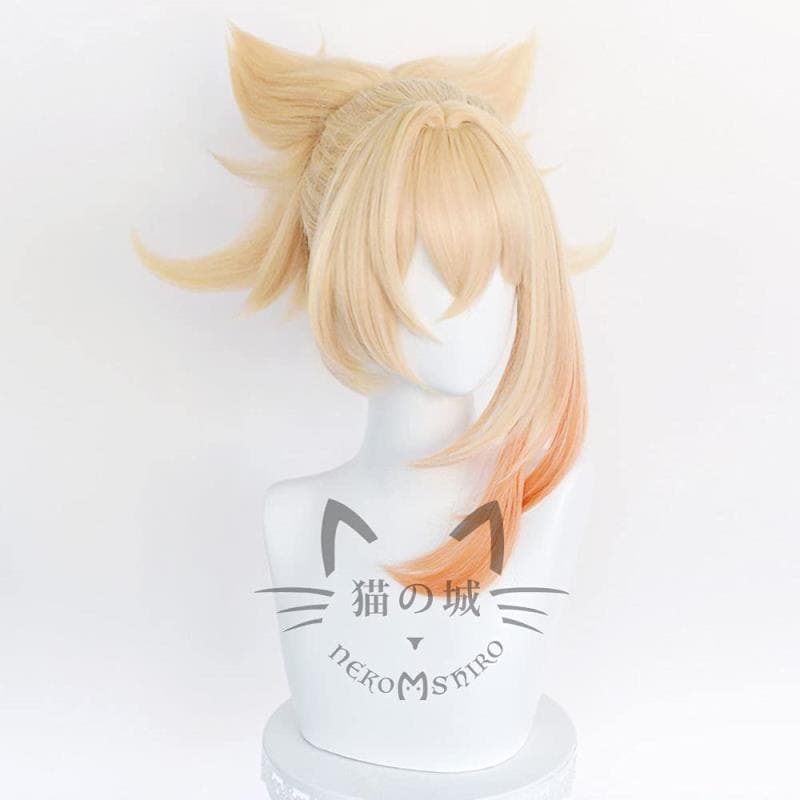 原神 げんしん 宵宮(よいみや) コスプレウィッグ かつら アニメ 耐熱 仮装 コスチューム小物 パーティー イベント 仮装 コスチュム ウィッグネット付き