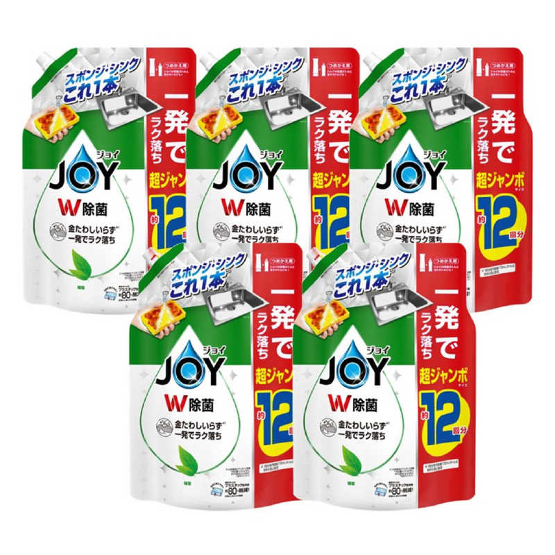P＆G　(ケース販売)除菌ジョイコンパクト 緑茶の香り 詰替超ジャンボサイズ1550ml×5