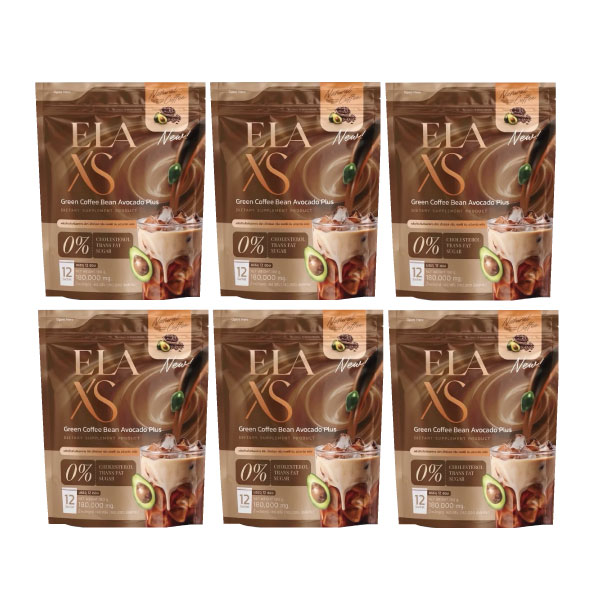 エラXS グリーンコーヒービーン アボカド プラス　12本入り　6パックセット　コーヒーフレーバー/食欲コントロール/脂肪ケア　ダイエットドリンク