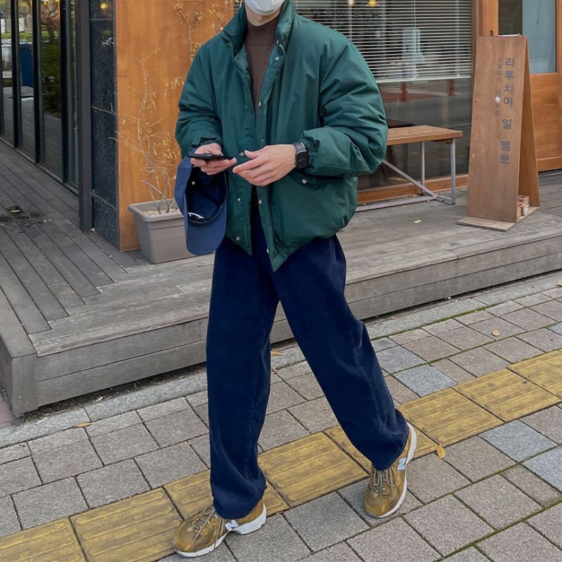 ラペルコットンジャケットメンズ冬の暖かいルーズジャケットパン服の肥厚のトレンドの韓国語バージョン 5,837円