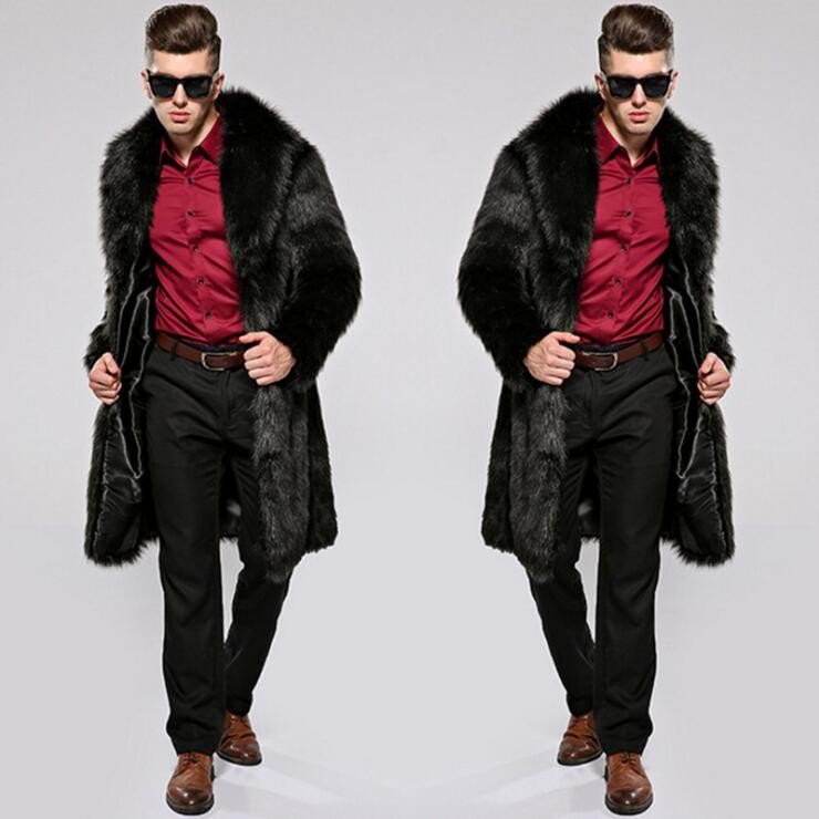 毛皮コート 新作 ロング丈 高級感 フェイクファー メンズ ファーコート 防寒 韓国風 大きいサイズ