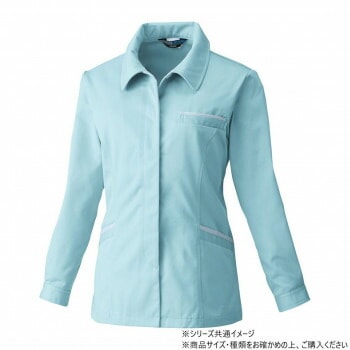 桑和 4222 レディース長袖スモック 6Lサイズ パウダB（204）