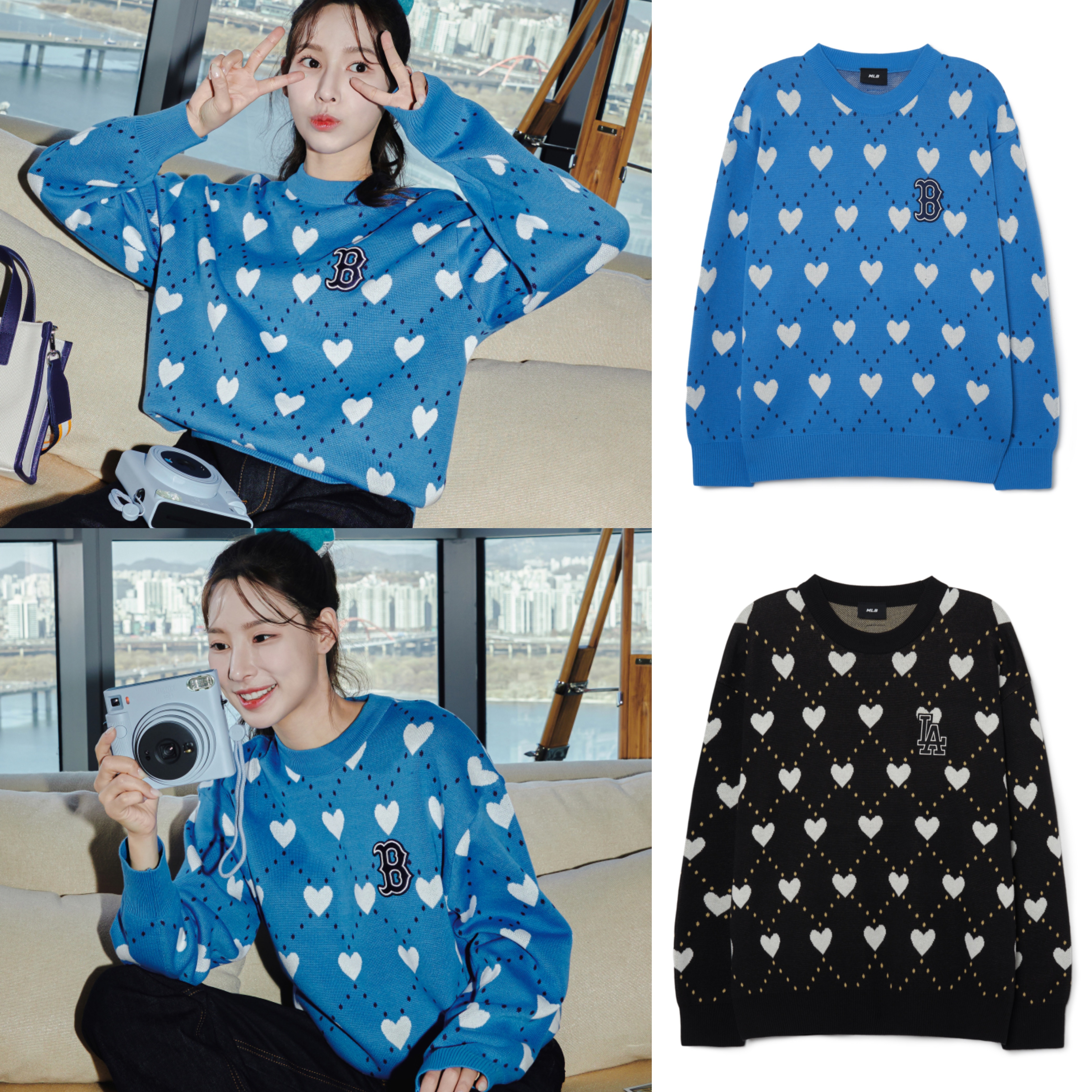 韓国の最新人気賞男女共用ハートオーバーフィット全版パターン 15,768円