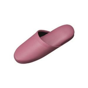 （まとめ）抗菌ビニールレザー調スリッパ ライラック 10足