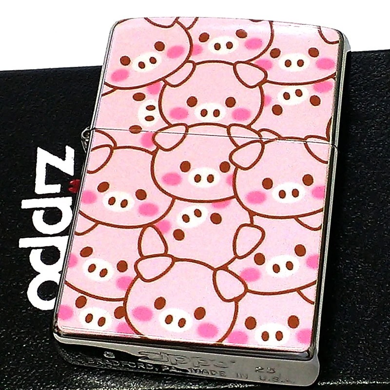 ZIPPO ライター ぶた かわいい ジッポ ピンク 子豚 おしゃれ PIG PANIC ブタ 可愛い 女性 レディース メンズ ギフト プレゼント