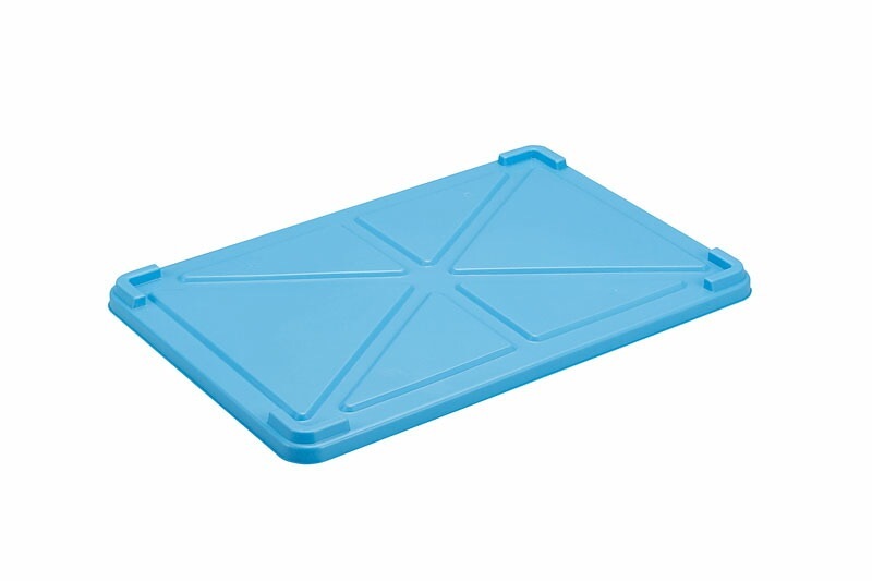 （まとめ買い）PPカラー番重用蓋 大型 ブルー [x3]