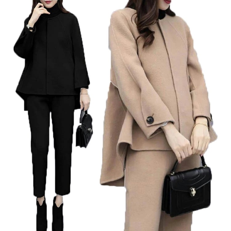 【即納973】セットアップ レディース 秋冬 2点セット 秋コーデ パンツ レディース ゆったり 体型カバー ジャケット 卒業式 入学式 セレモニー 秋服 40代