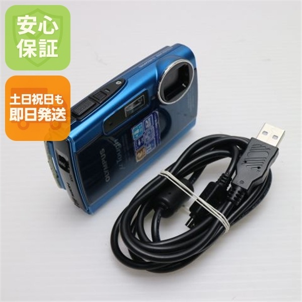美品 μTOUGH-3000 ブルー OLYMPUS デジカメ 181