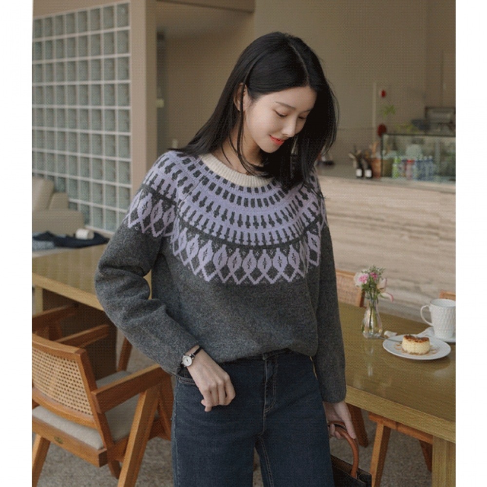 クリック＆ファニービンテージノルディックニット 6,564円