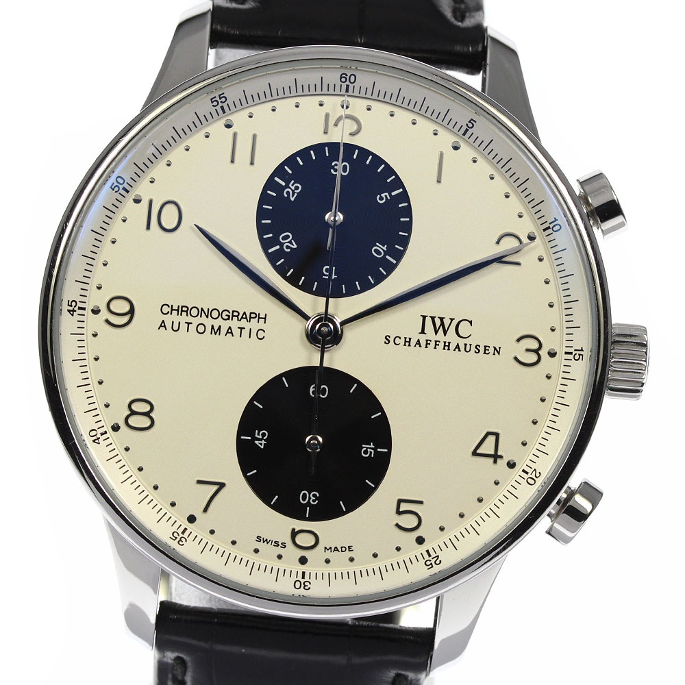 IWC SCHAFFHAUSEN IW371464 ポルトギーゼ クロノグラフ 自動巻き メンズ 良品 保証書付き_800469【中古】