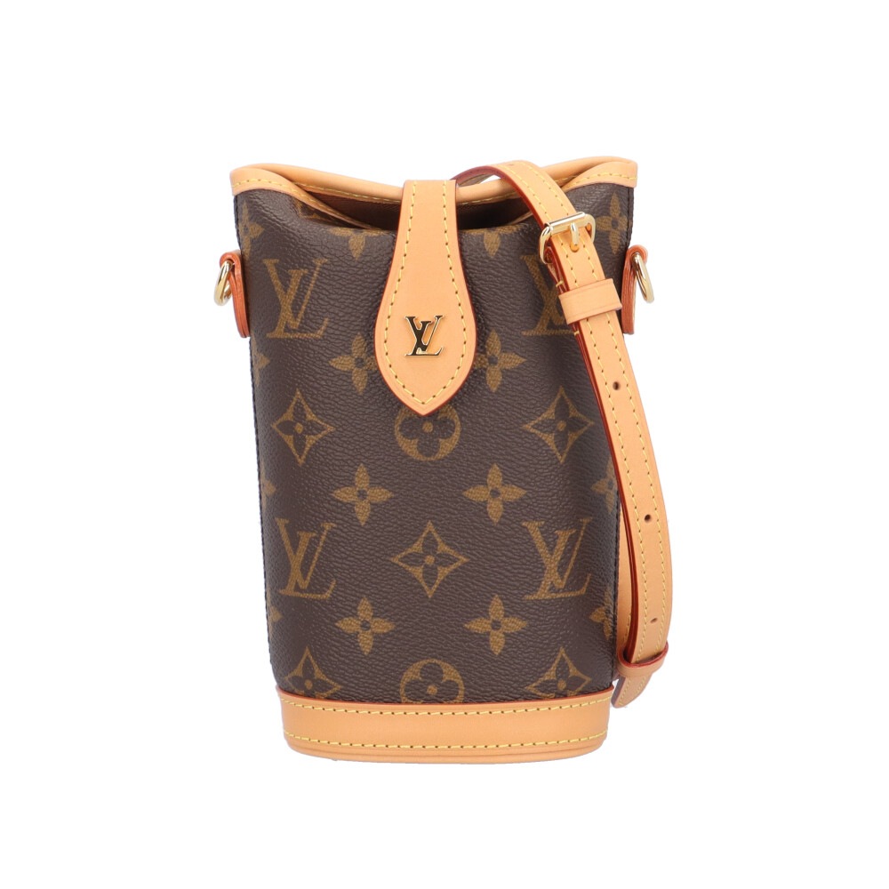 ルイヴィトン フォールド　ミーポーチ モノグラム ショルダーバッグ モノグラムキャンバス M80874 ブラウン LOUIS VUITTON 中古 美品