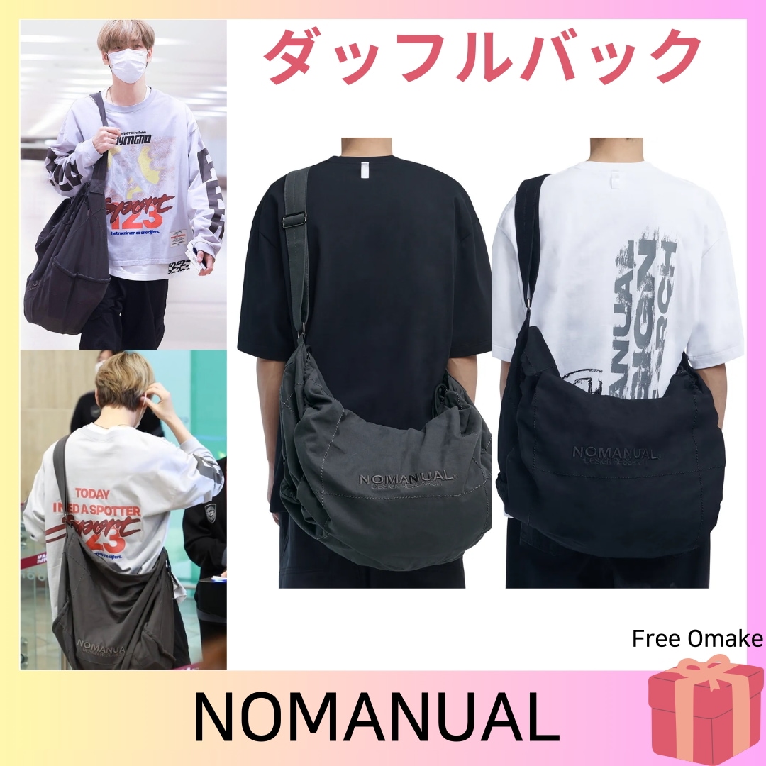 NOMANUAL [TXT スビン着用] VAGUS ダッフルバッグチャコール ☆TXT スビン 着用！！【NOMANUAL】VAGUS DUFFLE BAG - CHARCOAL