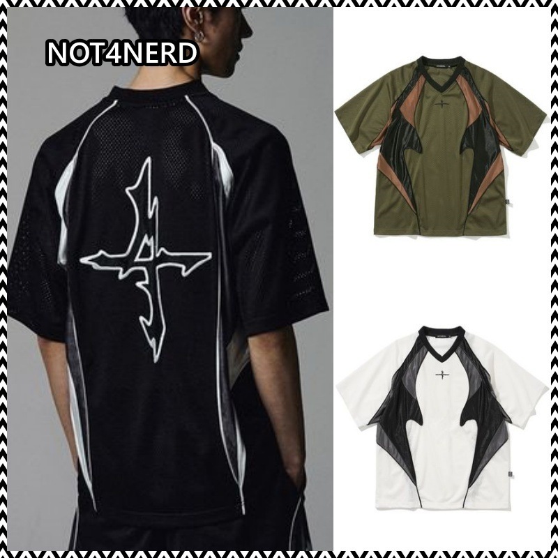 NOT4NERD 4 Symbol Colour Block Mesh T-Shirts