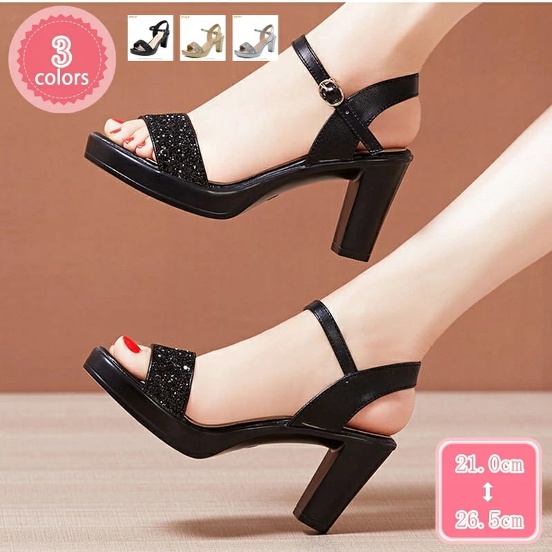 777円OFFクーポン ストラップサンダル キャバサンダル アンクルストラップ パンプス 美脚サンダル ラインストーン 厚底 チャンキーヒール8cm アンクルストラップ ストーム ハイヒール 太ヒール