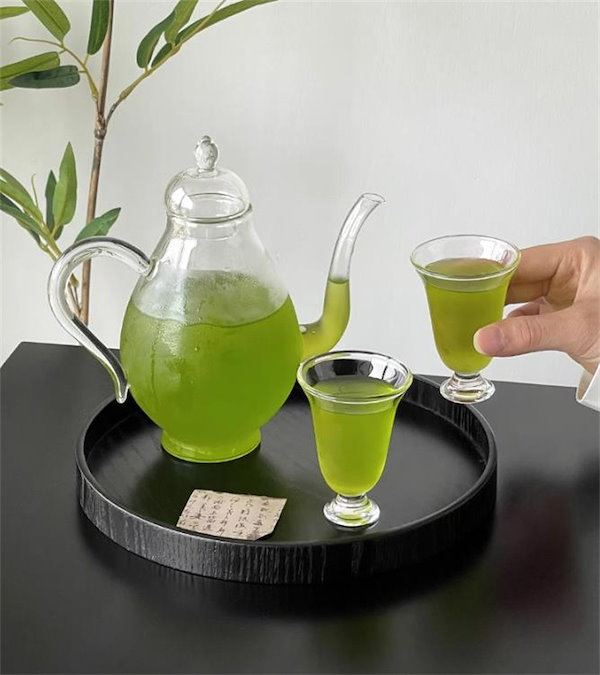 送料無料　自然釉　鮮やか　茶器セット 茶器揃 急須1 湯呑4 茶器セット 湯呑 モダン おしゃれ 注ぎ