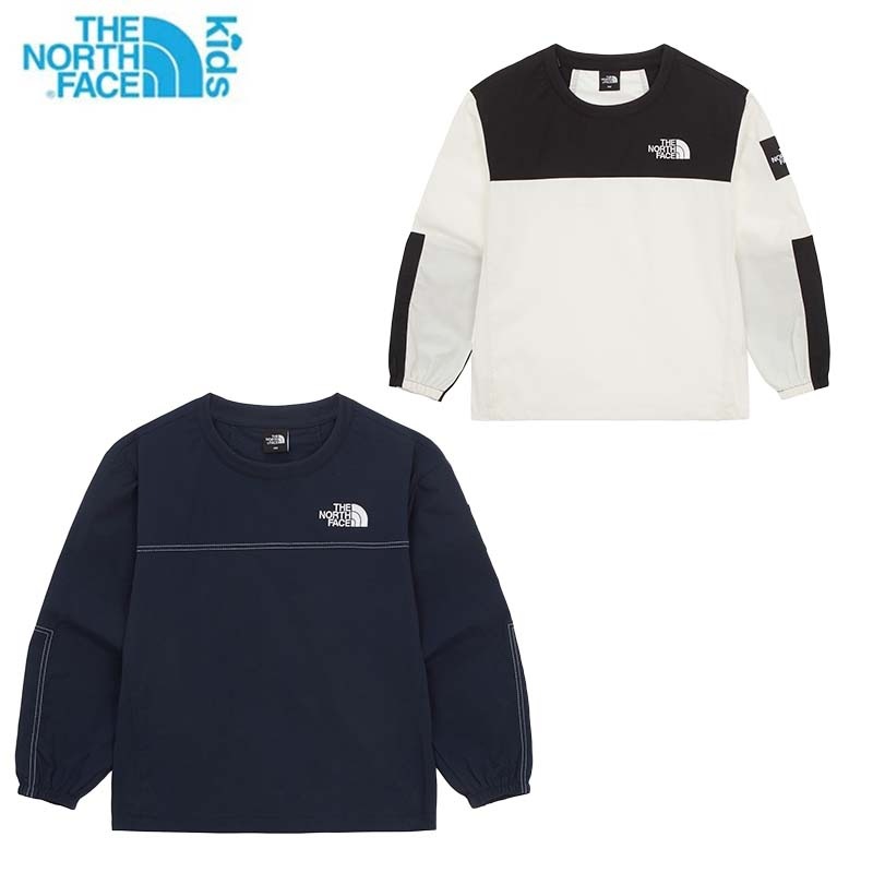 NM5MR08 KS ALBANY CREWNECK Tシャツ シャツ キッズ 丸襟 ラウンド クルーネック Uネック 長袖 シンプル ベーシック 綿 小学生 中学生 女の子 男の子