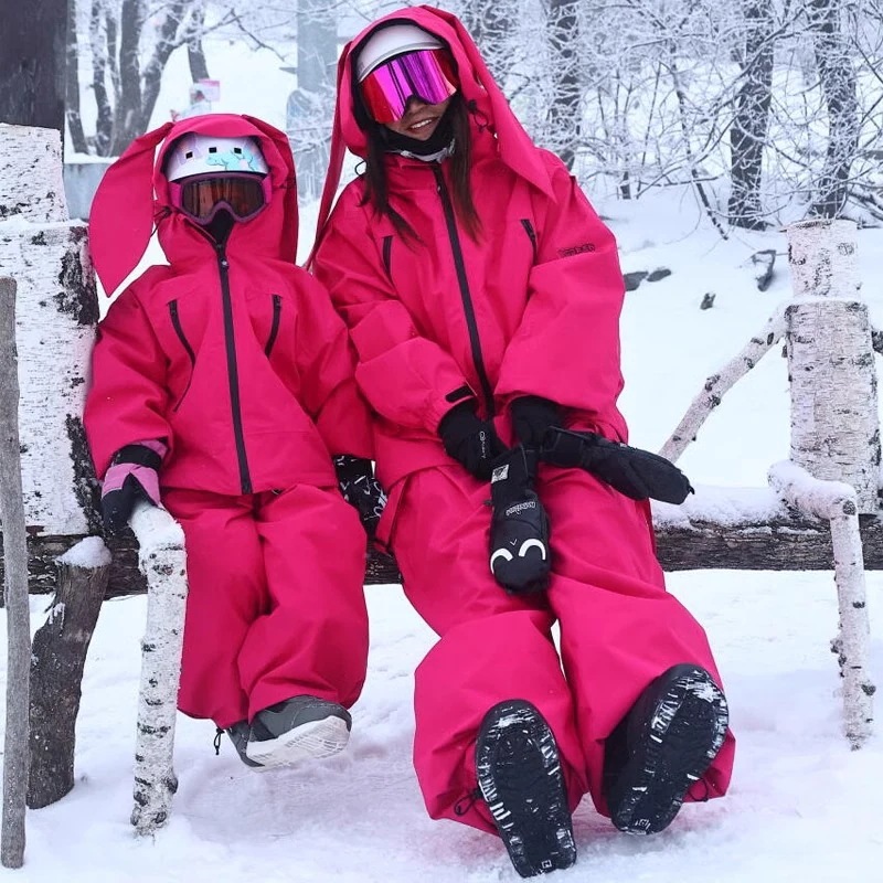 スノーボードウェア 2025 上下セット 親子 兎耳付 キッズ 子供 メンズ レディース パンツ ズボン アウター 防水15000 セットアップ韓国風 3Lスキーウェア スノボウェア スノー 14,585円